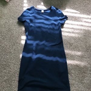 Plain Navy Blue Tee Dress
